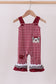 Premium Maroon Georgia bulldog gingham ruffle romper