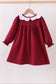 Premium Maroon Georgia bulldog applique dress