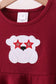 Premium Maroon Georgia bulldog applique dress