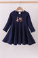 Premium Navy Clemson tiger applique dress