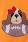 Premium Orange Tennessee puppy applique top