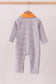 Premium Gray Tennessee Puppy embroidery stripe romper