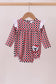Checkered Georgia dog applique ruffle bubble