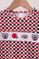 Checkered Georgia dog embroidery top