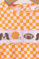 Orange Tennessee puppy bow embroidery checkered bubble