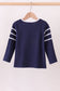 Premium Navy Auburn tiger applique top