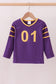 Premium Purple LSU 01 applique top