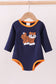 Premium Navy Auburn tiger applique bubble