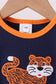 Premium Navy Auburn tiger applique bubble