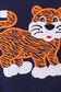 Premium Navy Auburn tiger applique bubble