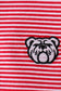Premium Red Georgia bulldog embroidery stripe top