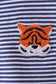 Premium Blue Auburn stripe tiger top