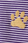 Premium Purple LSU stripe embroidery top