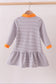 Premium Orange Tennessee stripe puppy embroidery dress