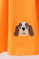 Premium Orange Tennessee puppy applique dress