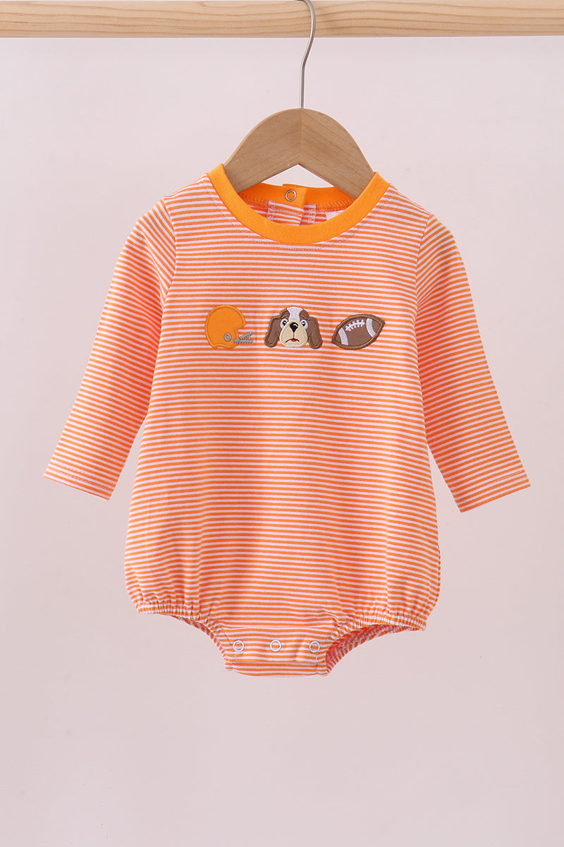 Premium Orange Tennessee puppy football stripe bubble