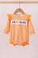 Premium Orange Tennessee puppy football embroidery gingham ruffle bubble