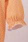 Premium Orange Tennessee puppy football embroidery gingham ruffle bubble