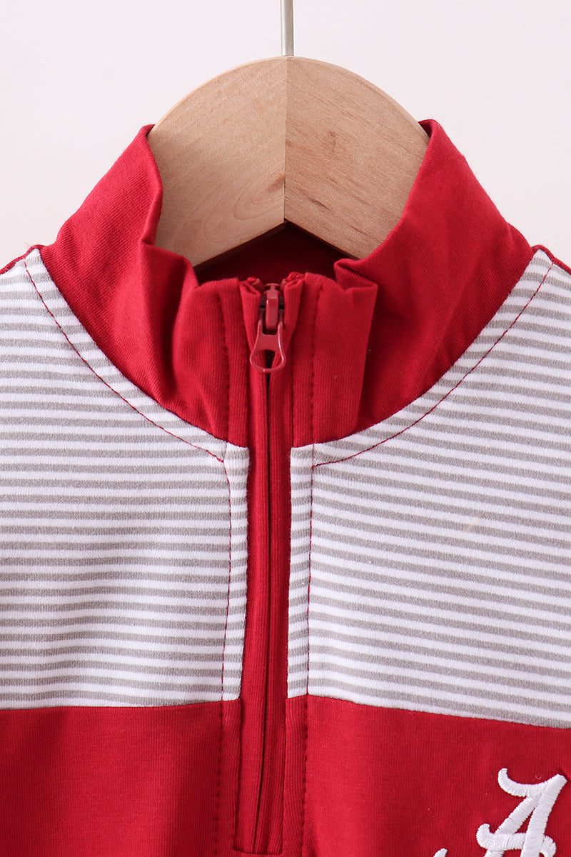 Premium Maroon Alabama embroiderytop