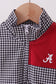 Premium Maroon Alabama embroidery gingham top