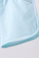 Premium Mint&white stripe bow shorts