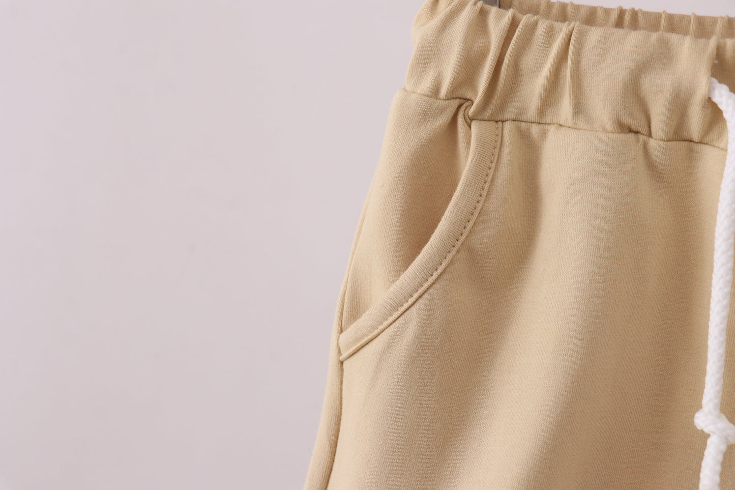 Premium Khaki drawstring shorts