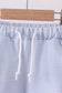 Premium Blue&white stripe drawstring shorts