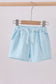 Premium Mint&white stripe drawstring shorts