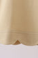 Khaki flutter sleeve scalloped top
