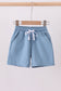 Dusty blue pocket performance shorts