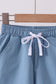 Dusty blue pocket performance shorts