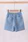 Dusty blue pocket performance shorts