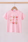 Pink baseball graphic top