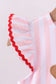 Pink baseball bow stripe bloomer set