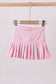 Pink pleated skort