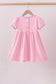 Pink ghost pumpkin embroidery dress