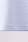Blue stripe Smirk face applique top