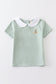 Premium Sage easter bunny embroidery boy top