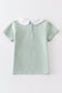 Premium Sage easter bunny embroidery boy top