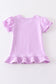 Premium Purple basic ruffle top