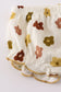 Premium Organic muslin floral smocked baby set