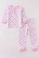 Premium Pink bow tie girl pajama set