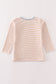 Premium Beige stripe truck pumpkin applique top