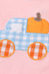 Pink truck pumpkin embroidery girl set