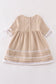 Premium Sand lace ruffle dress