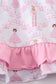 Premium Pink nutcracker print ruffle pajama gown