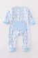 Premium Blue nutcracker print boy romper