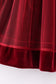 Premium Maroon velvet ruffle girl dress