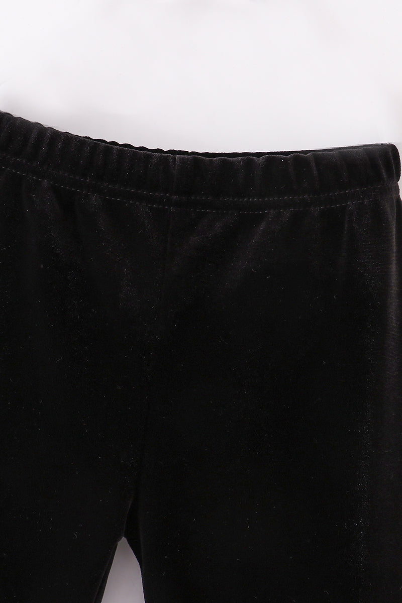 Premium Black velvet bell pants