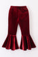 Premium Maroon velvet bell pants